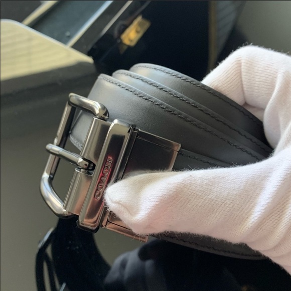 Coach Black Signature CC Reversible Dress Belt - Picture 3 of 4